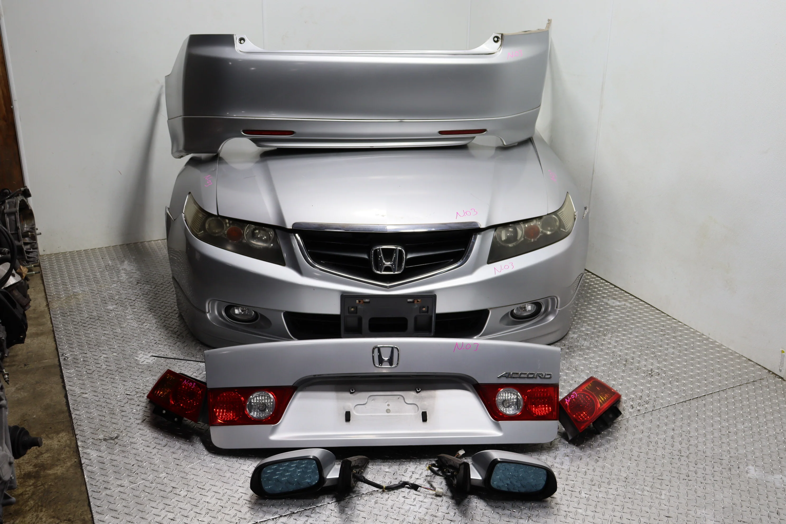 2004–2008 Acura TSX OEM Rear End Conversion Complete Rear Bumper Trunk Lid Tail Light Assembly - Image 2