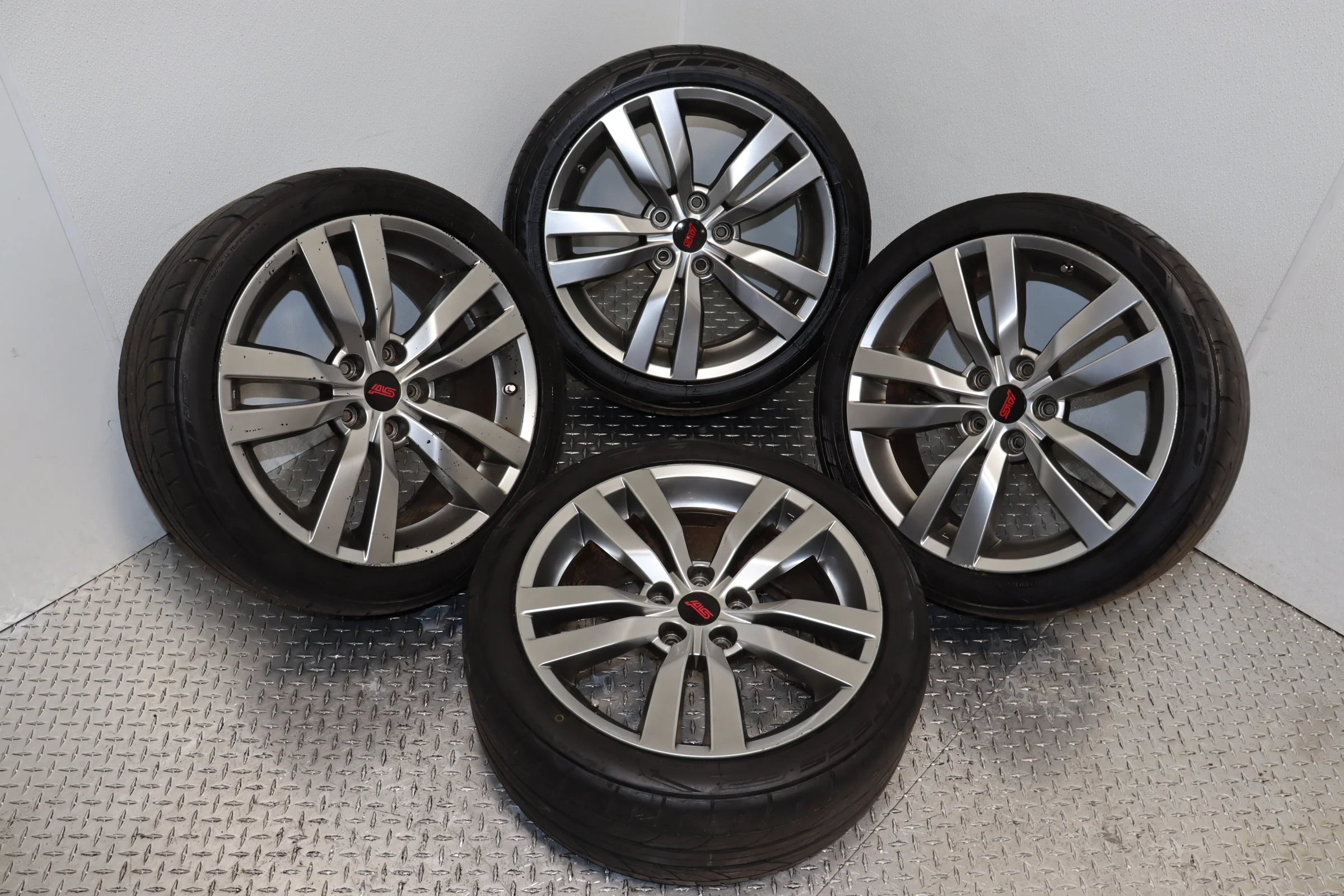 2008‑2014 Subaru WRX STI 18″ Wheels – 245/40R18 Tires – OEM - Image 13