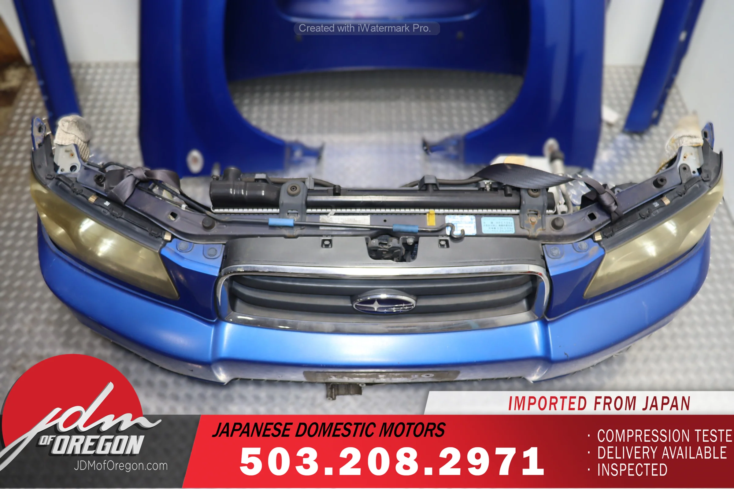 JDM 2003 2004 2005 SUBARU FORESTER XT (SG5) COMPLETE BLUE FRONT END NOSE CUT CONVERSION - Image 4