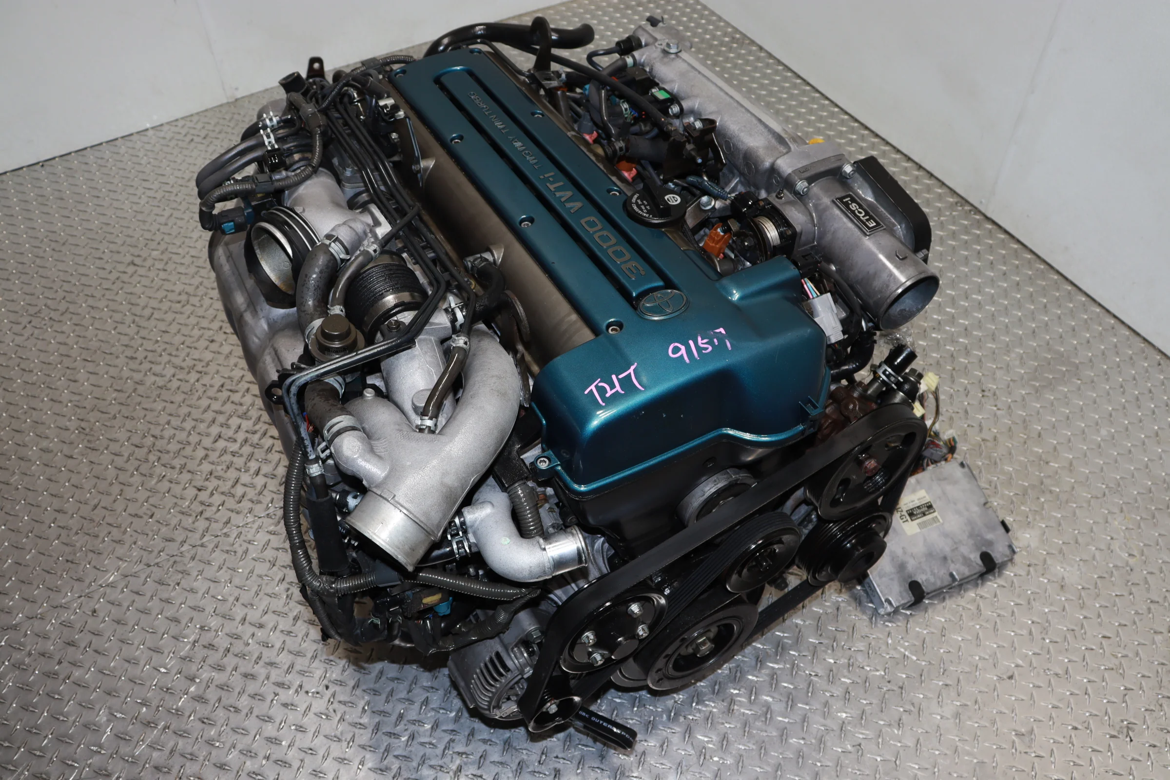 JDM 2JZ-GTE MOTOR TOYOTA ARISTO IS300 3.0L TWIN TURBO INLINE 6 VVTI ENGINE W/ AT ECU IGNITER CHIP