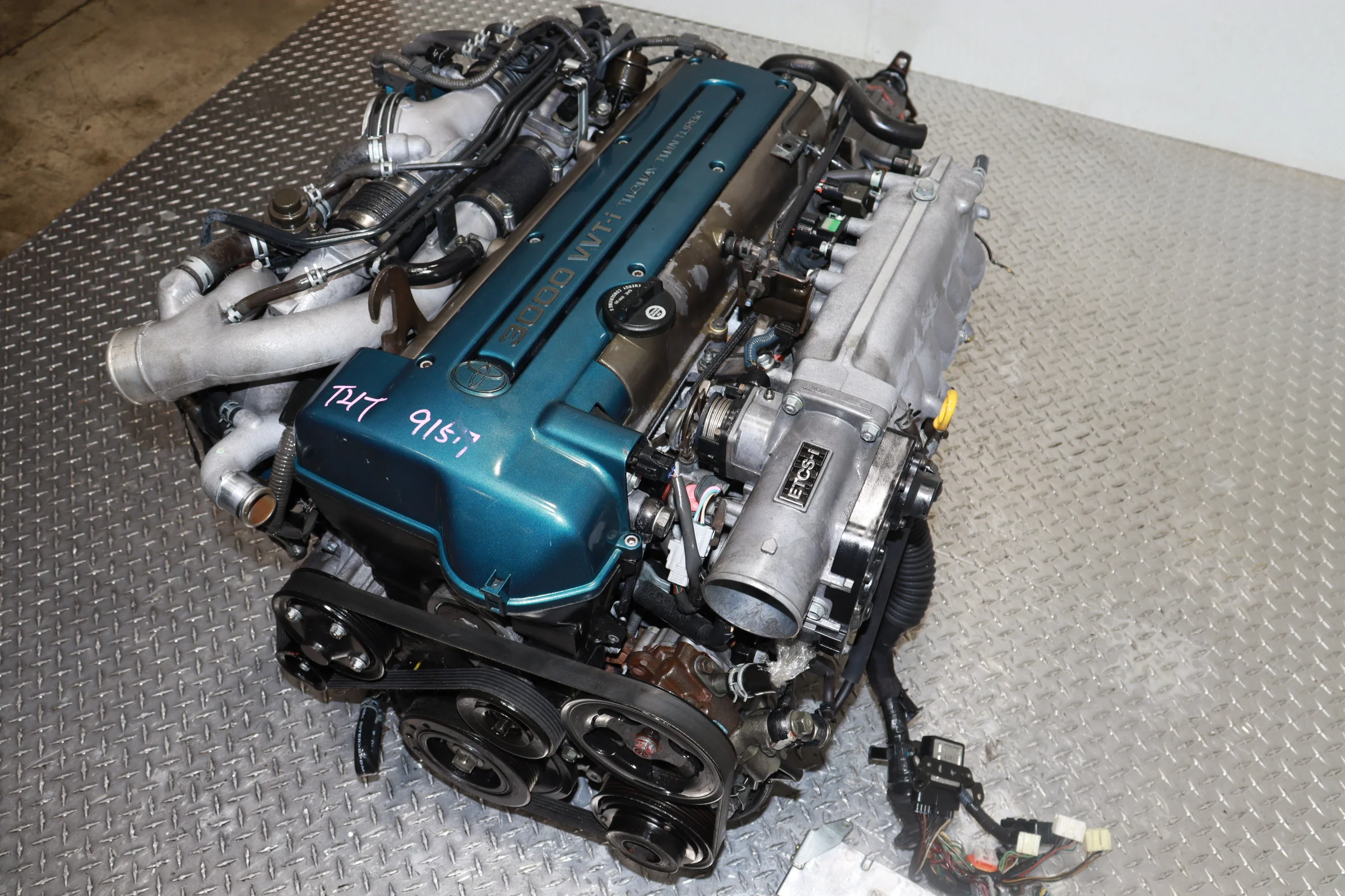 JDM 2JZ-GTE MOTOR TOYOTA ARISTO IS300 3.0L TWIN TURBO INLINE 6 VVTI ENGINE W/ AT ECU IGNITER CHIP - Image 3