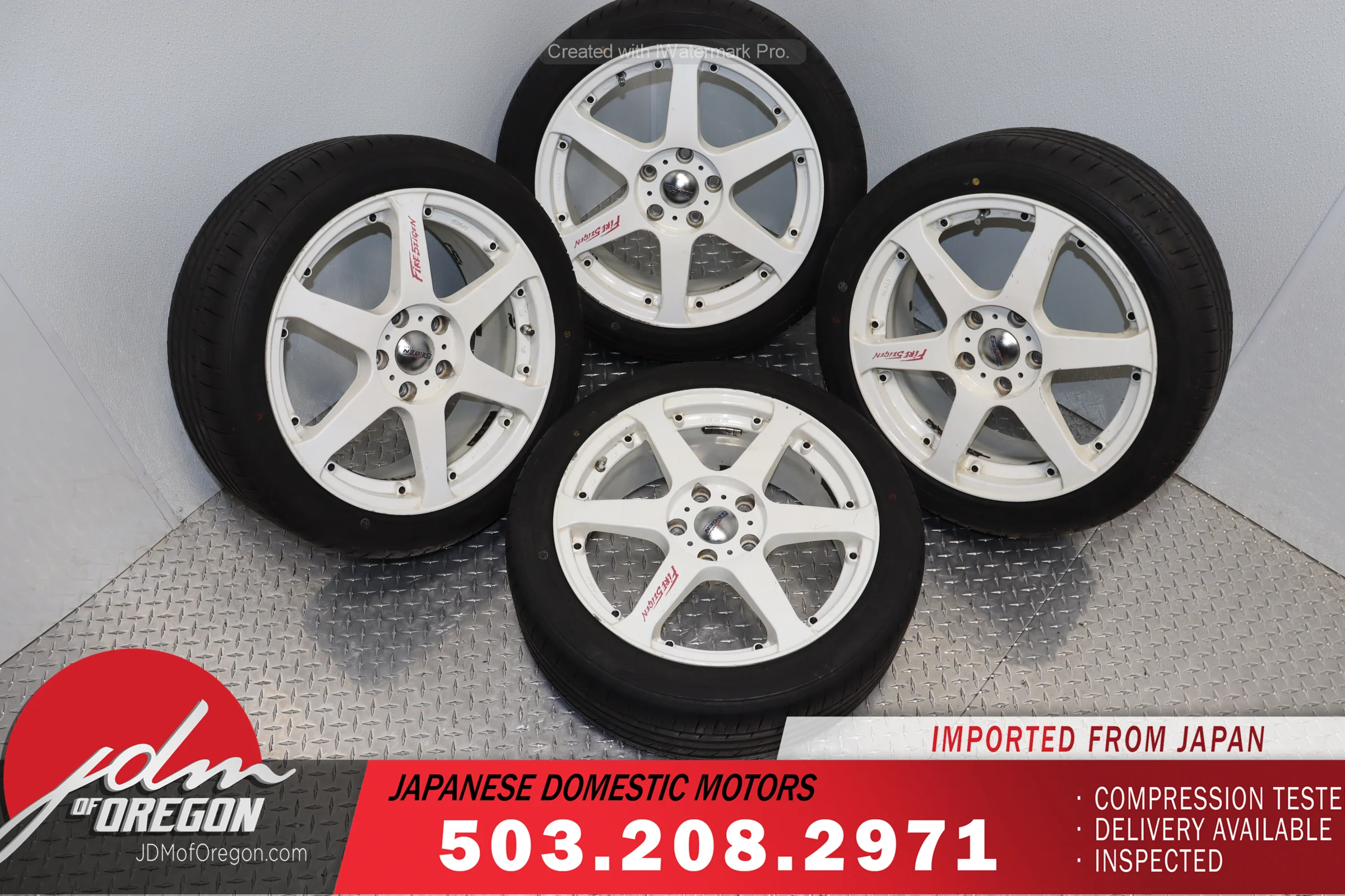 “JDM 5Zigen Fireball 17x7 + Offset 5x114.3 Wheels with 215/45R17 Kenda Tires – Set of 4 - Image 3