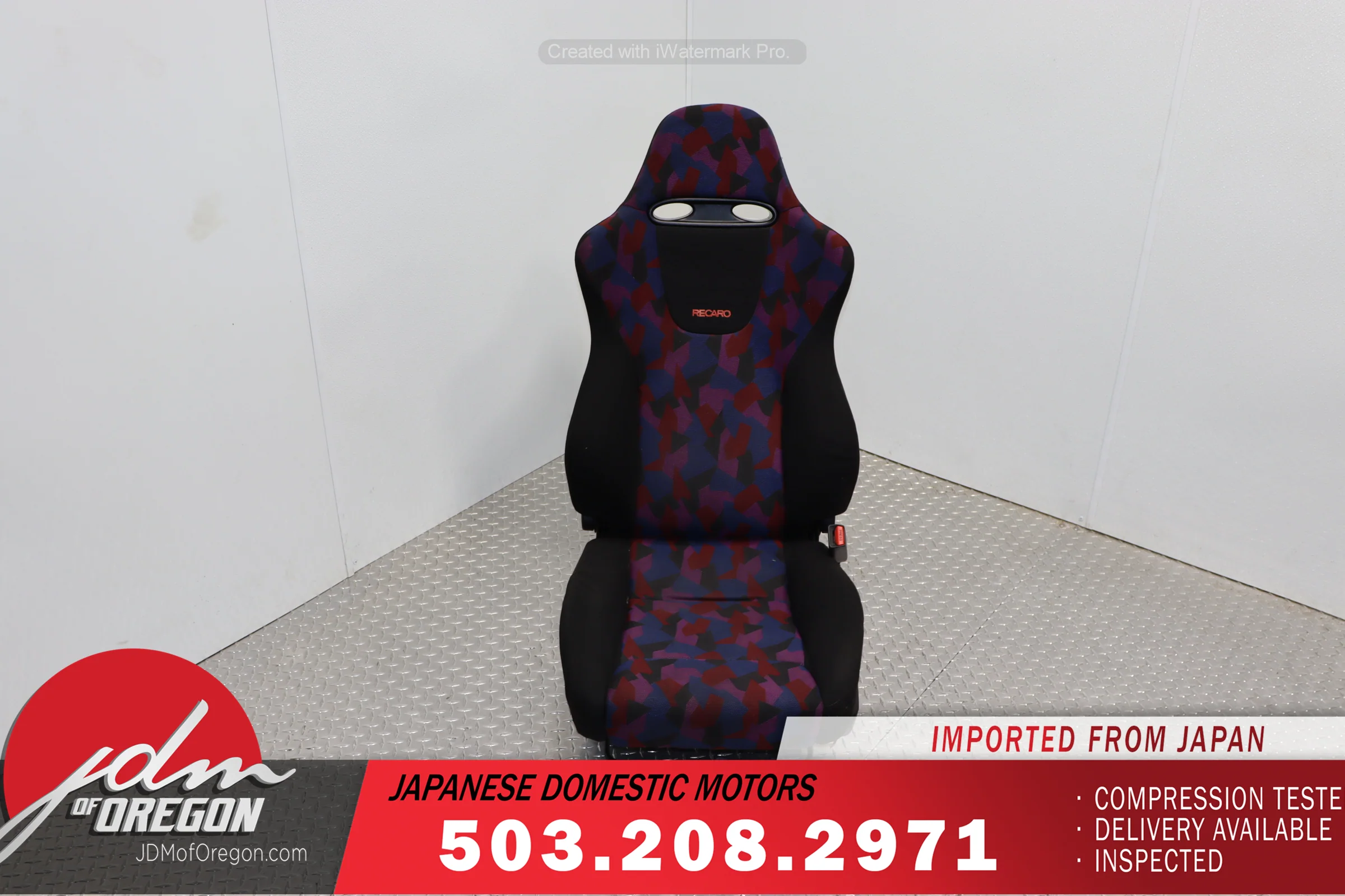 Honda Accord CL7 Euro R Recaro Purple Confetti Seat - Image 2