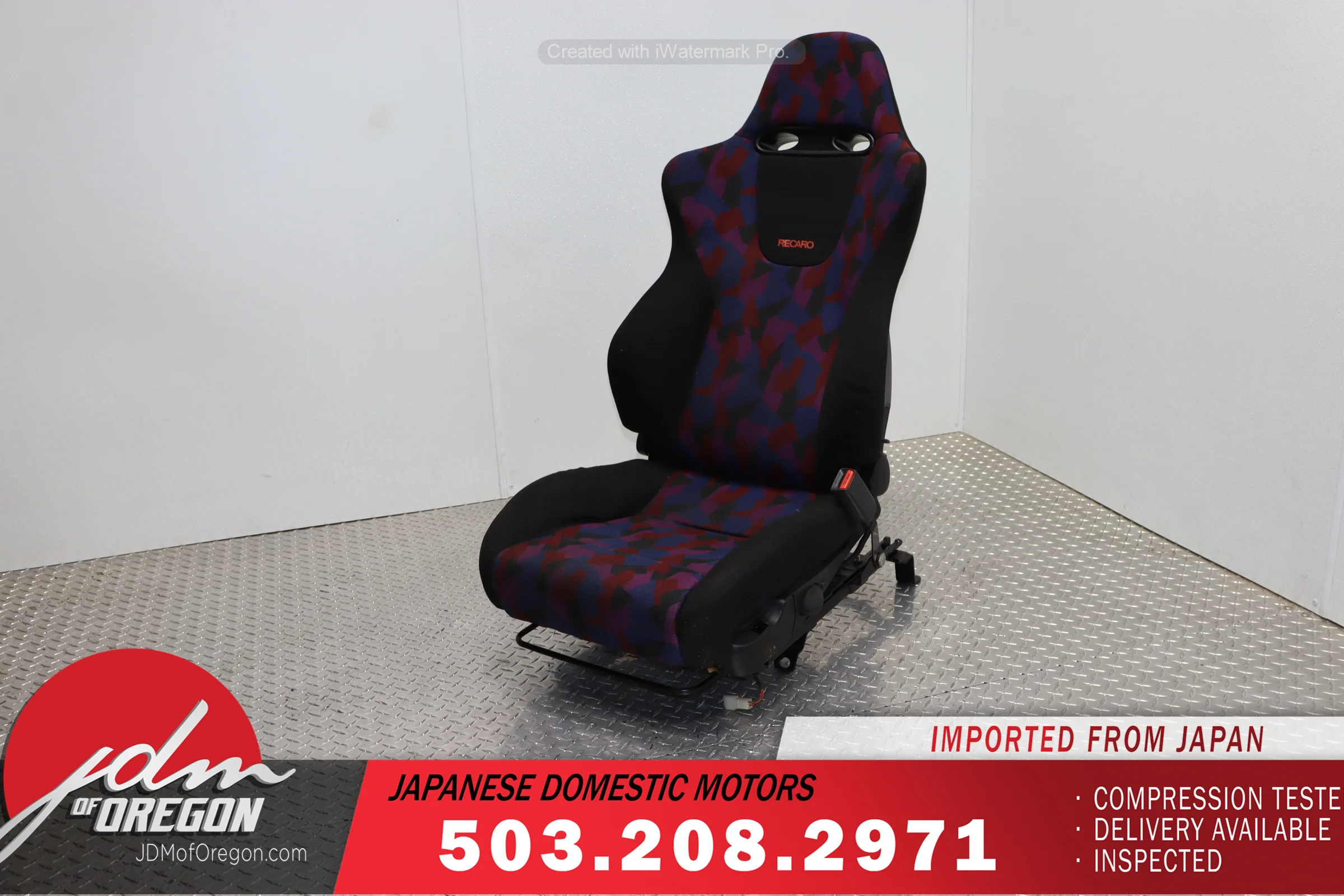 Honda Accord CL7 Euro R Recaro Purple Confetti Seat - Image 3