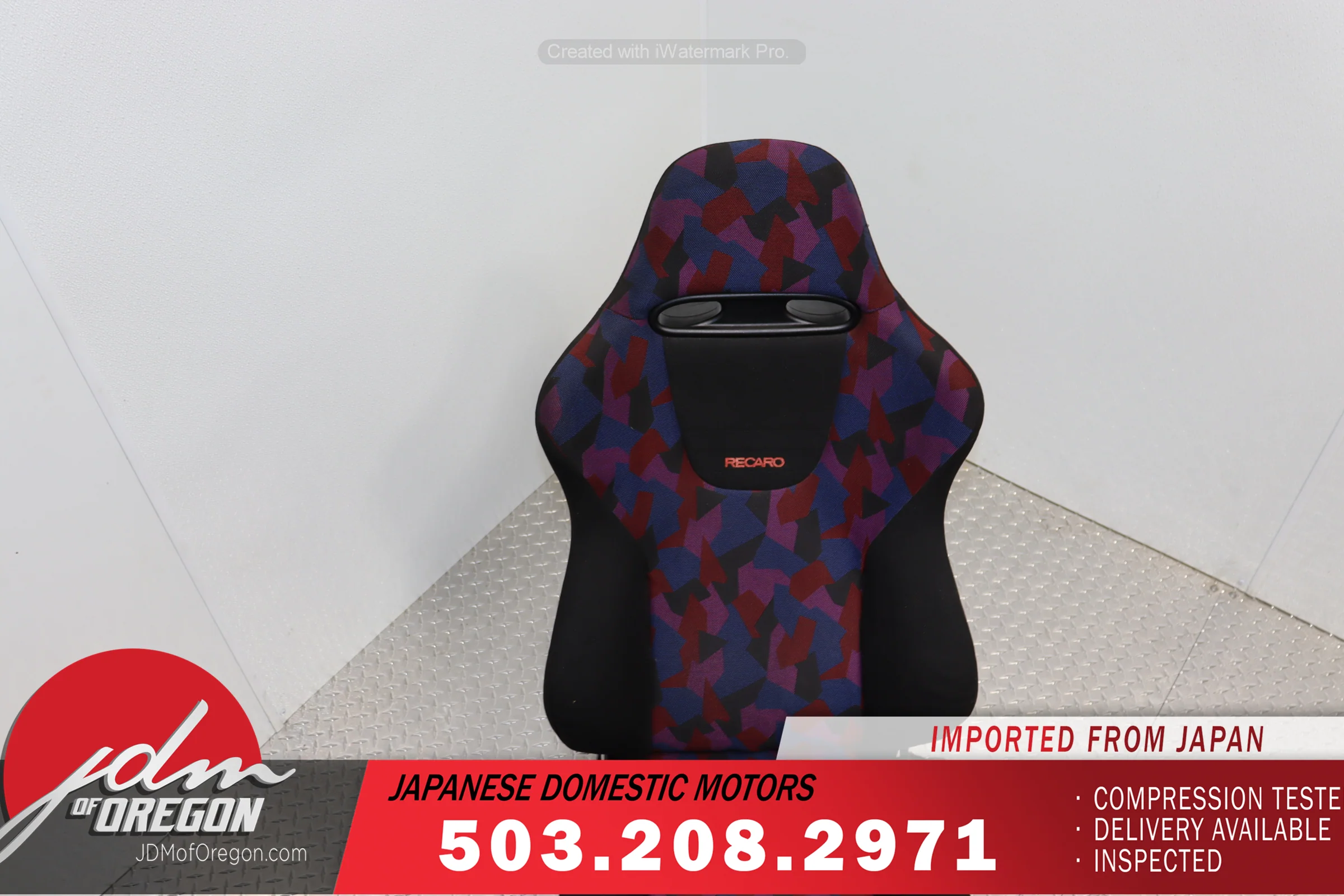 Honda Accord CL7 Euro R Recaro Purple Confetti Seat - Image 4