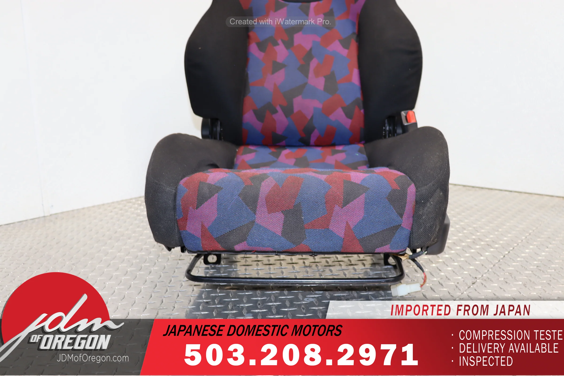 Honda Accord CL7 Euro R Recaro Purple Confetti Seat - Image 5