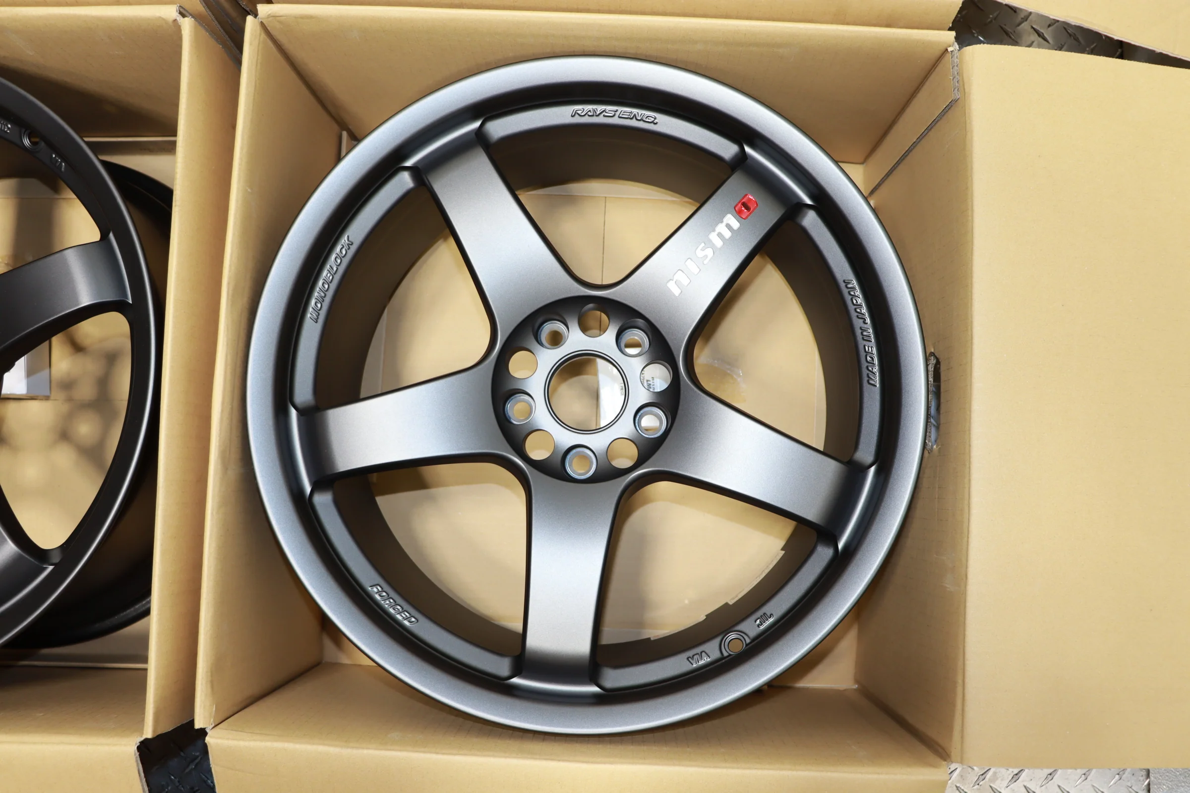 Nismo LMG T4 EVO Staggered Wheel Set – 19x9.5 +30 / 19x10 +25 – Matte Gun Black – 5x114.3 - Image 8