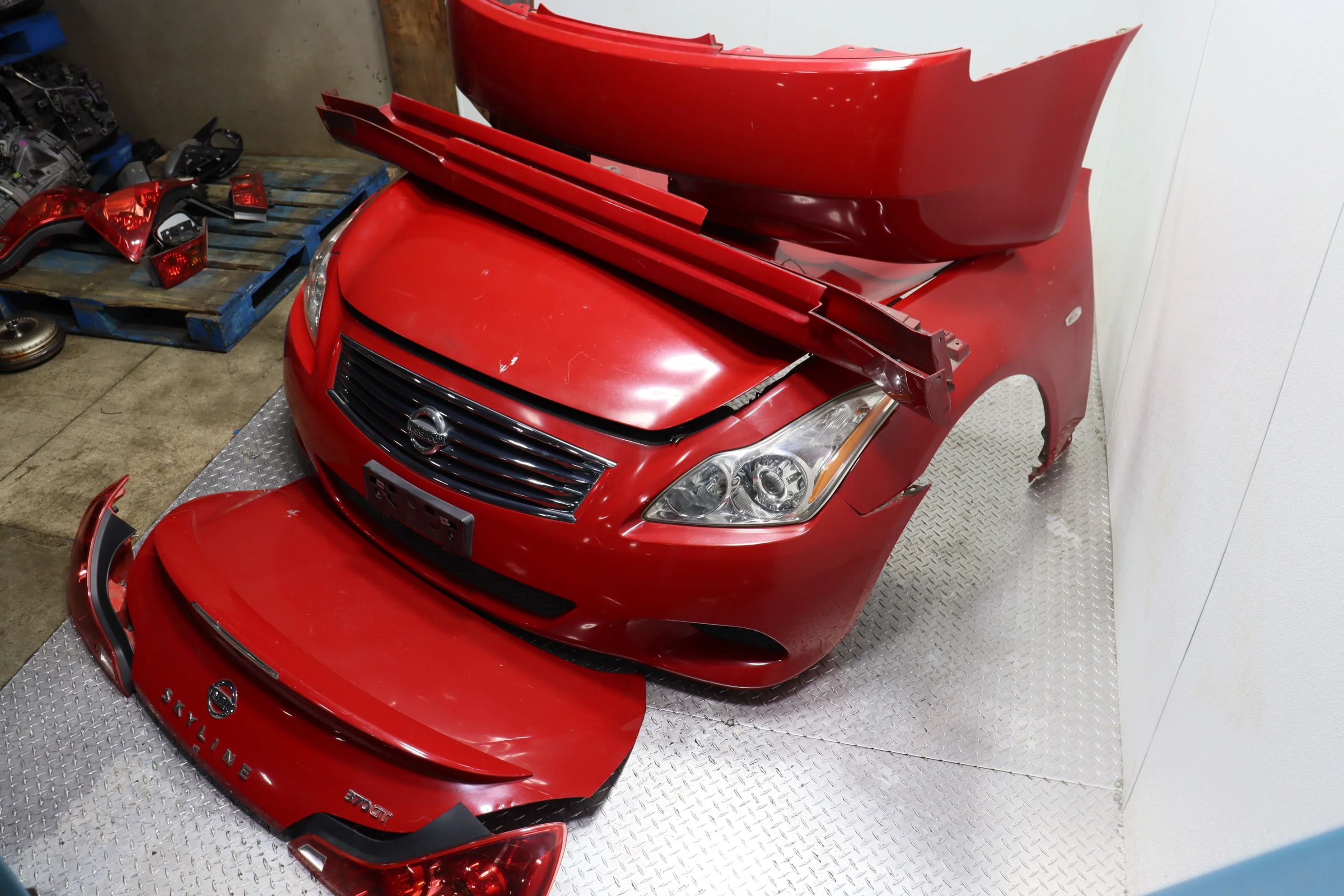 2010-2015 Nissan Skyline 370GT Infiniti G37 Coupe JDM Complete Front End Nose Cut - Image 5